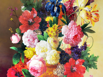 华彩与质朴 古典油画中的花卉与蔬果之美