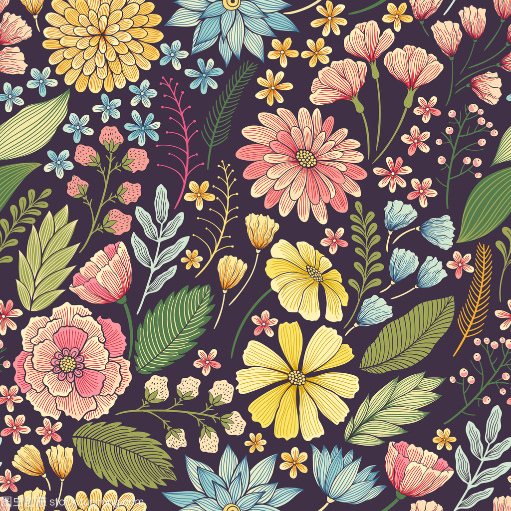 无缝的花卉图案 绽放于设计中的永恒之美