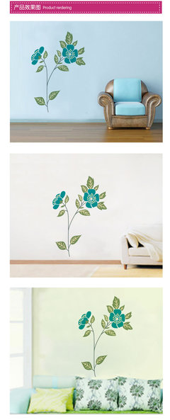 JM8241卡通花卉墙贴 环保装饰新选择，厂家直销品质优